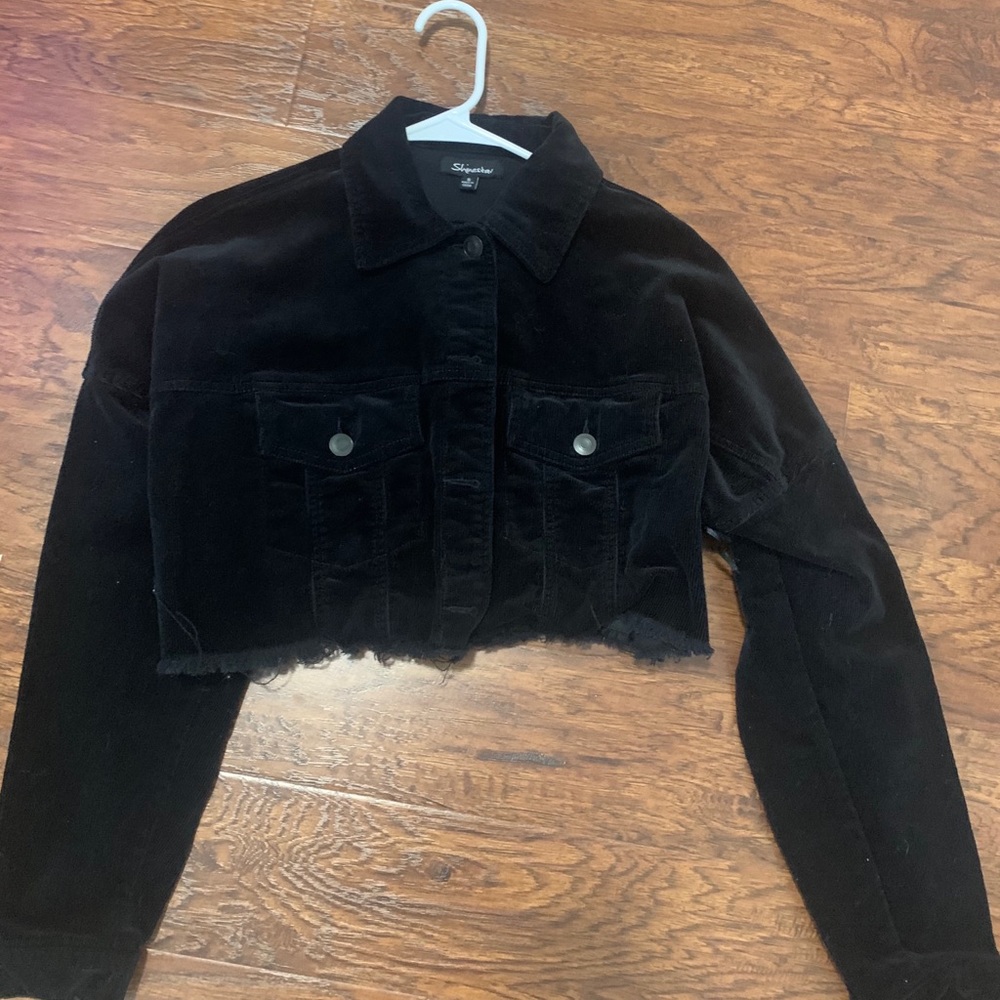Cropped jean jacket